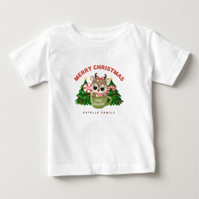 Camiseta Feliz Natal Bebê (Frente)
