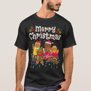 Camiseta Feliz Natal Biscoitos Homens Mulheres