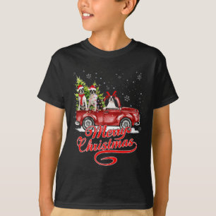 Camiseta Feliz Natal Boston Terrier Dogs Reindeer Papais no