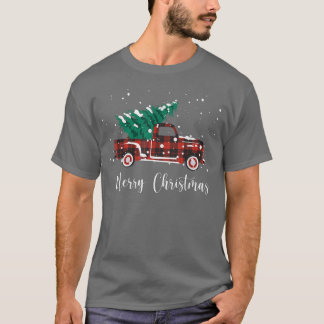 Camiseta Feliz Natal Buffalo Tree Red Xadrez