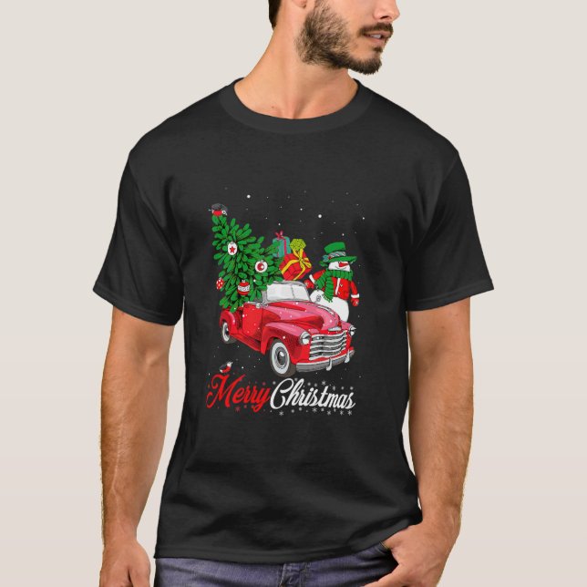 Camiseta Feliz Natal Buffalo Tree Red Xadrezes (Frente)