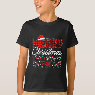 Camiseta Feliz Natal Buffalo Xadrez Red Papai noel Matat