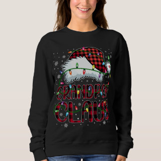 Camiseta Feliz Natal Buffalo Xadrez Red Santa Hat Vovô