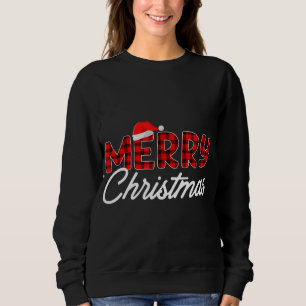 Camiseta Feliz Natal Buffalo Xadrez Red Santa Hat Xmas P