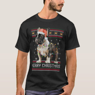 Camiseta Feliz Natal - Bulldog Francês Feio