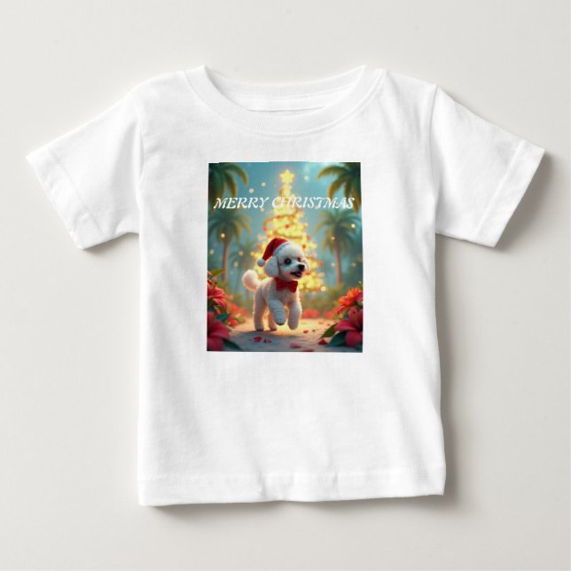 Camiseta Feliz natal cachorrinho (Frente)