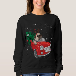 Camiseta Feliz Natal Cachorro Cachorro Vermelho Trilhos Luz