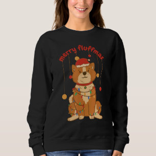 Camiseta Feliz Natal Cachorro Fluffy Proprietário de Cachor