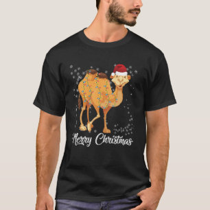 Camiseta Feliz Natal Camel Ugly Sweater Papai Noel Xma