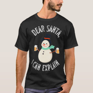 Camiseta Feliz Natal Caros Papais noeis Eu Posso Iludir Sno