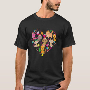 Camiseta Feliz Natal, Cat Papai Noel Candy Cane L