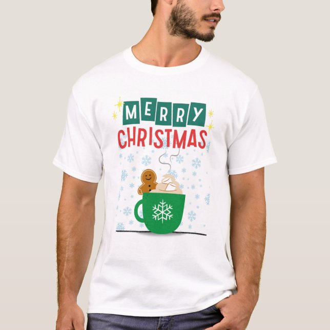 Camiseta Feliz Natal Chão de Gingerpão (Frente)