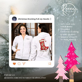 Camiseta Feliz Natal - Cheio Zip Hoodie