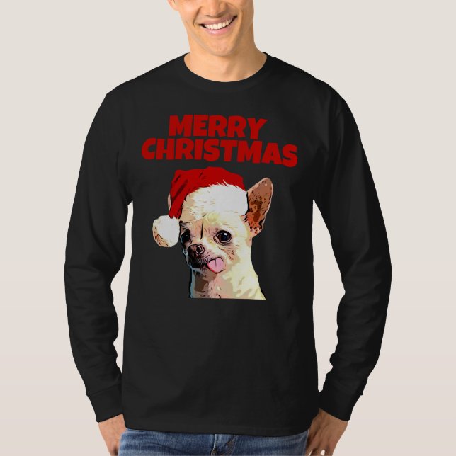 Camiseta Feliz Natal Chihuahua (Frente)