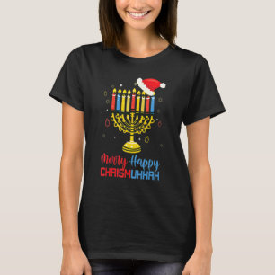Camiseta Feliz Natal Chrismukkah Hanukkah Natal Jewask K
