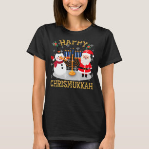 Camiseta Feliz Natal Chrismukkah Xmas Hanukkah Jewis