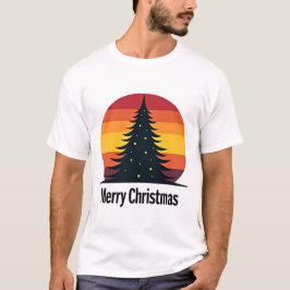 Camiseta Feliz Natal com árvore de Natal
