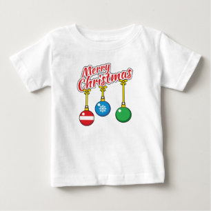Camiseta Feliz Natal com as bolas de caça