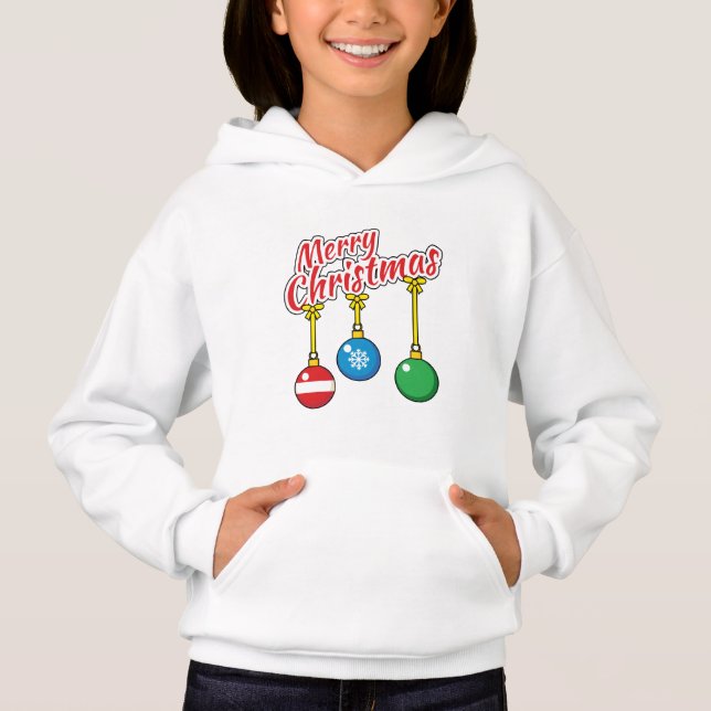 Camiseta Feliz Natal com as bolas de caça (Frente)