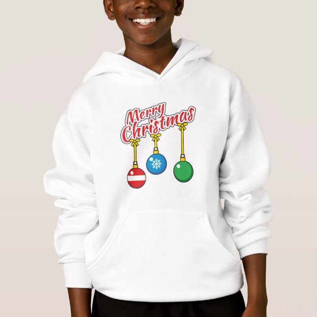 Camiseta Feliz Natal com as bolas de caça (Frente)