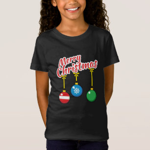 Camiseta Feliz Natal com as bolas de caça