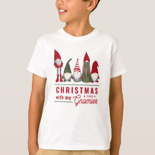 Camiseta Feliz Natal Com Meus Filhos Feriados De Gnomos