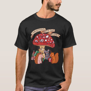Camiseta Feliz Natal com Mouse de Esquilo Mushroom e M