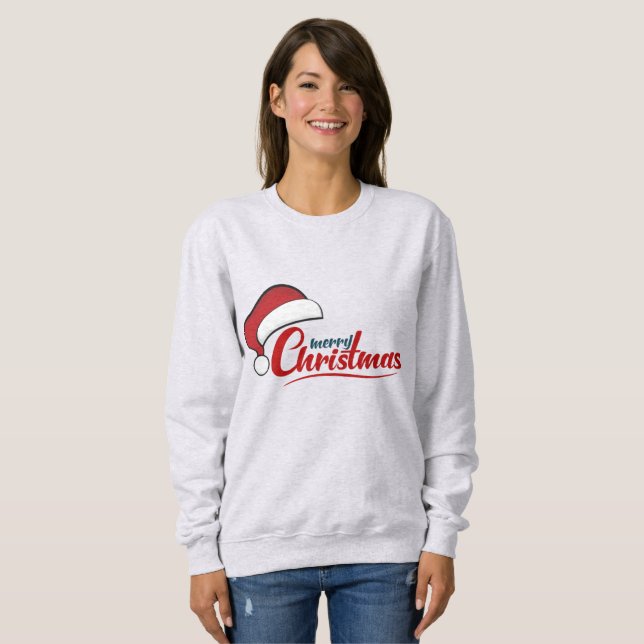 Camiseta Feliz Natal com Papai Noel (Frente Completa)