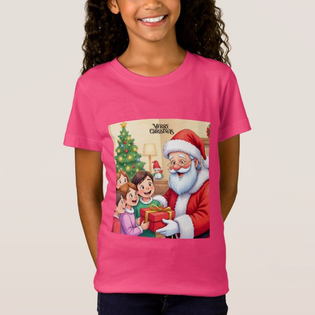 Camiseta Feliz Natal com Papai Noel (Frente)