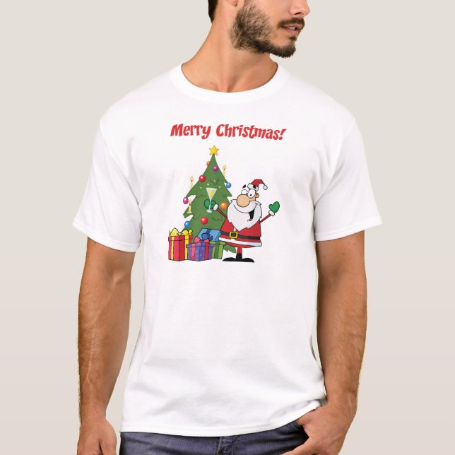 Camiseta Feliz Natal com Papai Noel (Frente)