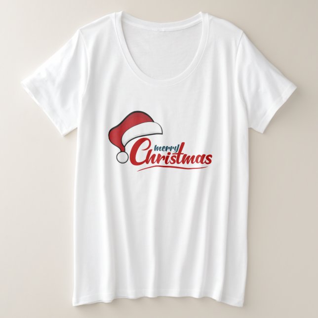 Camiseta Feliz Natal com Papai Noel (Frente do Design)