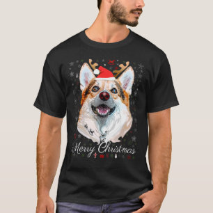 Camiseta Feliz Natal Corgi Fofo Papai Noel Cachorro Rena Fe
