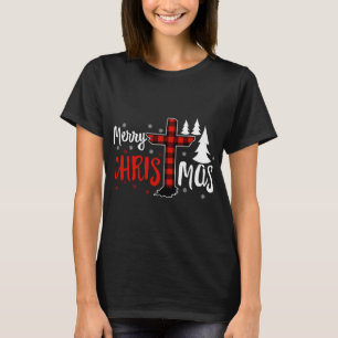 Camiseta Feliz Natal Cristãos Buffalo Xadrez