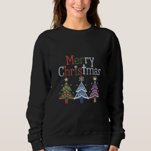 Camiseta Feliz Natal Cruz Árvore de Natal Retro