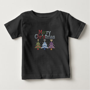 Camiseta Feliz Natal Cruz Árvore de Natal Retro