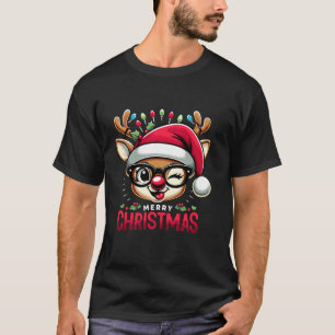 Camiseta Feliz Natal Da Família 2023 Engraçado Rudolph Rein