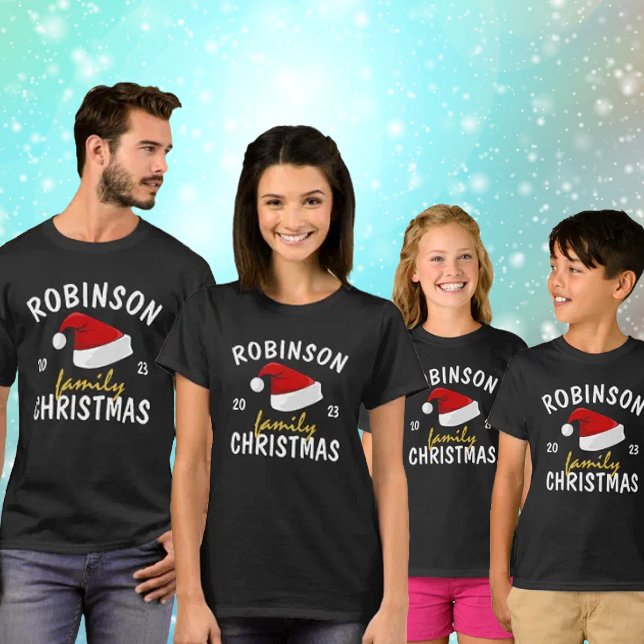 Camiseta Feliz Natal da Família Correspondente (Criador carregado)