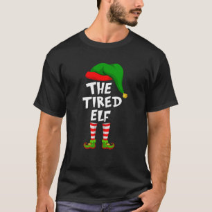 Camiseta Feliz Natal Da Família, O Elf Cansado Swea