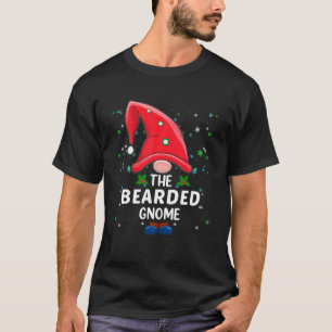 Camiseta Feliz Natal Da Família Pajama Bearded Gno