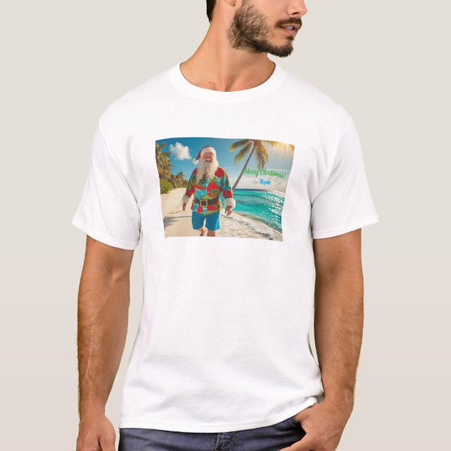 Camiseta Feliz Natal da Praia (Frente)