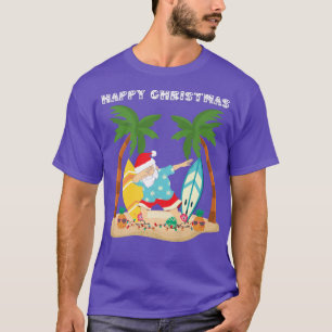 Camiseta Feliz Natal Dabbing Papais noeis Conselho Tropic