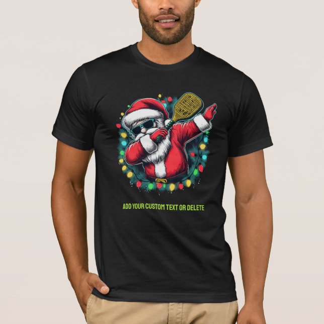 Camiseta Feliz Natal Dabbing Papais noeis Pickleballer Gift (Frente)