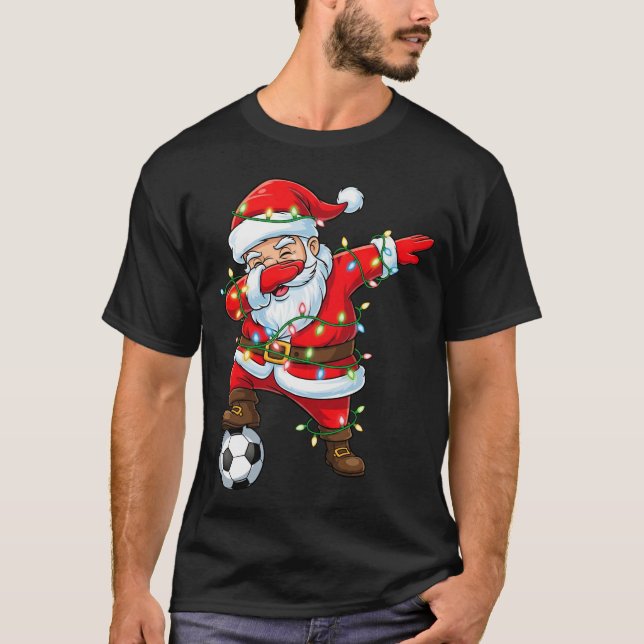 Camiseta Feliz Natal Dabbing Papais noeis Xmas (Frente)