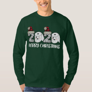 Camiseta Feliz Natal de 2020 - Papais noeis de papel higiên