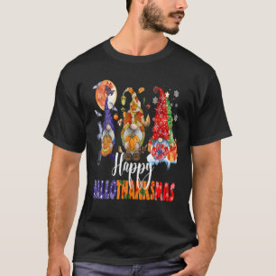 Camiseta Feliz Natal de Ação de Graças de Halloween Hall
