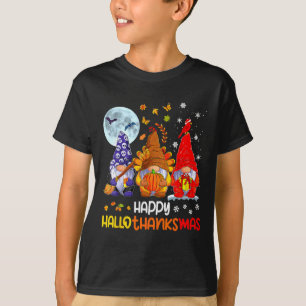Camiseta Feliz Natal de Ação de Graças de Halloween HalloOb
