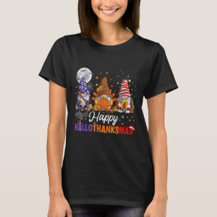 Camiseta Feliz Natal de Ação de Graças de Halloween HalloOb