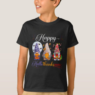 Camiseta Feliz Natal de Ação de Graças de Halloween HalloOb
