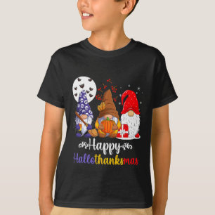Camiseta Feliz Natal de Ação de Graças de Halloween HalloOb