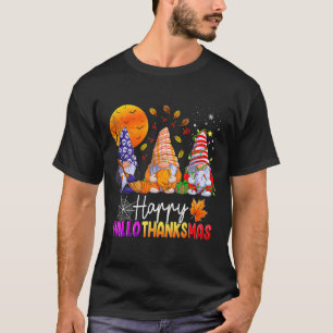 Camiseta Feliz Natal de Ação de Graças de Halloween HalloOb